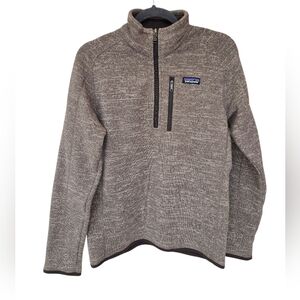 Patagonia Men's Better Sweater Fleece 1/4 Zip Pullover Small Heather Brown